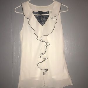 white and black blouse
